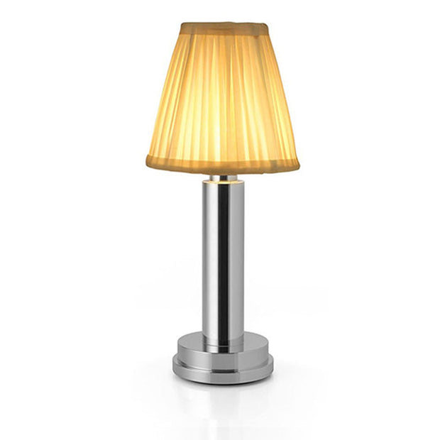 LumiStoff LED Tischleuchte dimmbar kabellos mit Stoffschirm für Wohnzimmer und Schlafzimmer