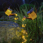 Solar Gartenlampe Gießkanne LED Beleuchtung für außen wetterfest romantisch Deko