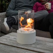 Flammenzauber Öllampe aus Glas und Metall für stimmungsvolle Beleuchtung – Vintage Design Deko Lampe
