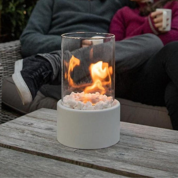 Flammenzauber Öllampe aus Glas und Metall für stimmungsvolle Beleuchtung – Vintage Design Deko Lampe
