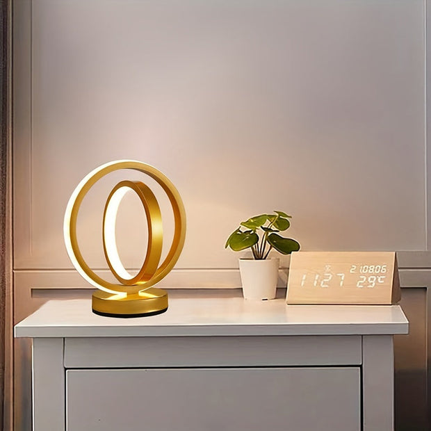 Elegante dimmbare USB LED Tischlampe für Schlafzimmer Wohnzimmer Büro
