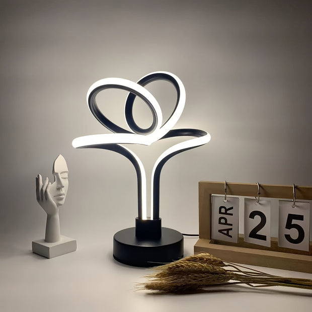 Skandinavische USB LED Tischlampe dimmbar für Wohnzimmer Büro Nachttisch