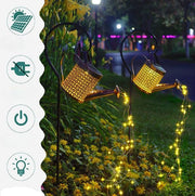 Solar Gartenlampe Gießkanne LED Beleuchtung für außen wetterfest romantisch Deko