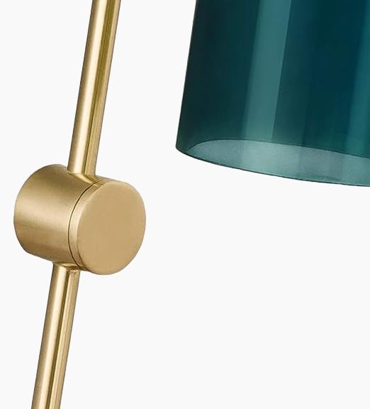 LumiÉlan Wandlicht aus Messing  Tannengrün & Mattweiß  Up/Down LED-Beleuchtung