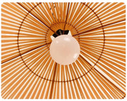 NaturLicht Hängeleuchte | Natürlicher Bambus & Holz | Zeitgenössischer Stil | LED Glühbirne Kompatibel