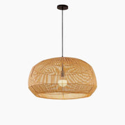 NaturLicht Hängeleuchte | Natürlicher Bambus & Holz | Zeitgenössischer Stil | LED Glühbirne Kompatibel