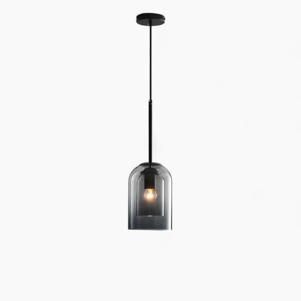 NordLicht Glas-Hängeleuchte, E27 Sockel, LED-kompatibel, 60W Max, verstellbare Kette Deckenlampen