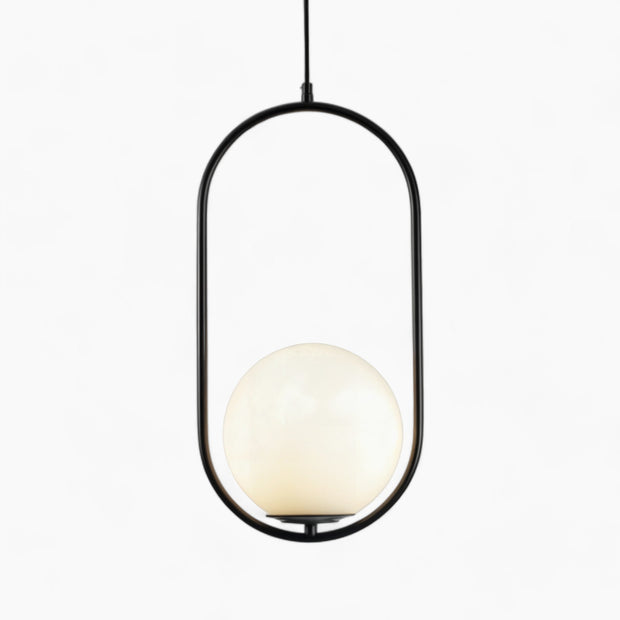 Aurélia Pendelleuchte mit goldenem Rahmen & Glas-Schirm, höhenverstellbar Deckenlampen
