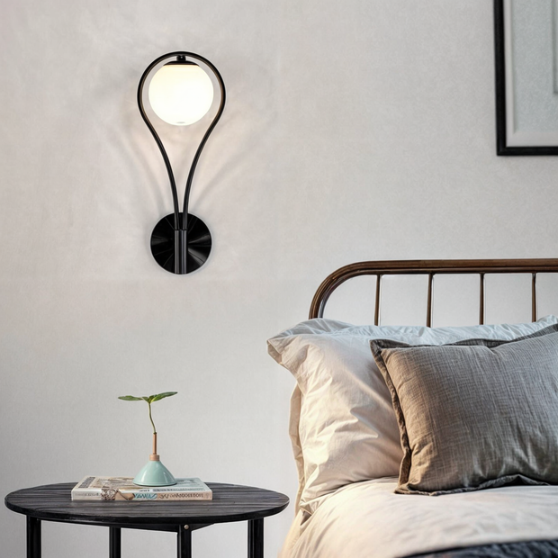LichtLivi Wandleuchte Schwarz/Gold, G4 LED, Eisen+Glas, Up/Down Wandleuchten