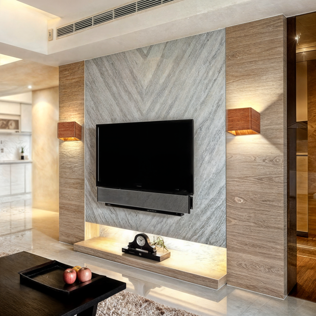 NordLicht Arla Wandleuchte Holzoptik – Moderne LED Beleuchtung für Schlafzimmer & Wohnzimmer