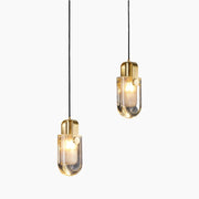 Lustra Élégance Kristallleuchte, Pendelleuchte, Kupfer & Glas, LED, 3 Lichtfarben Deckenlampen