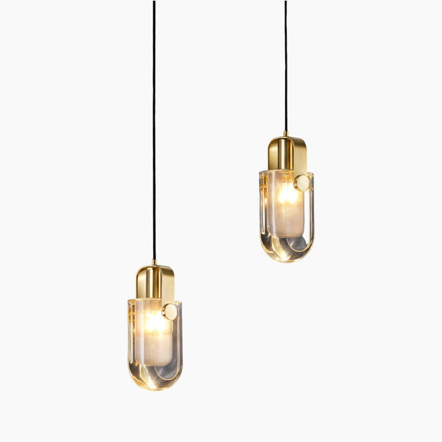 Lustra Élégance Kristallleuchte, Pendelleuchte, Kupfer & Glas, LED, 3 Lichtfarben Deckenlampen