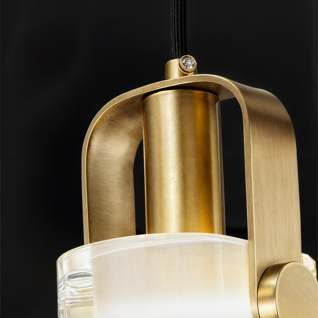 Lustra Élégance Kristallleuchte, Pendelleuchte, Kupfer & Glas, LED, 3 Lichtfarben Deckenlampen