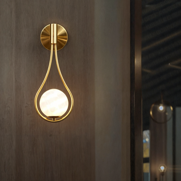 LichtLivi Wandleuchte Schwarz/Gold, G4 LED, Eisen+Glas, Up/Down Wandleuchten