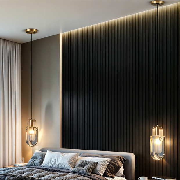Lustra Élégance Kristallleuchte, Pendelleuchte, Kupfer & Glas, LED, 3 Lichtfarben Deckenlampen