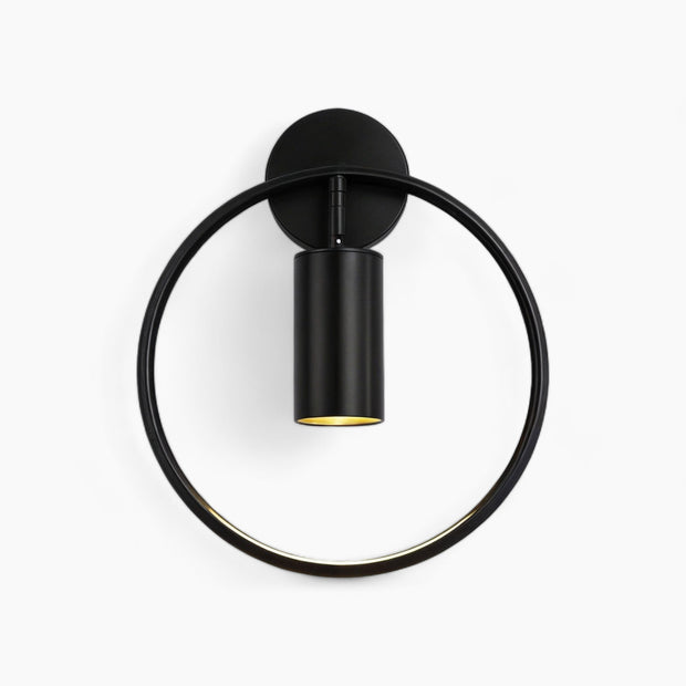 LumoÉlise Wandleuchte, Schwarz/Gold, LED, 17W, warmes/natürliches Licht