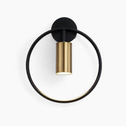 LumoÉlise Wandleuchte, Schwarz/Gold, LED, 17W, warmes/natürliches Licht