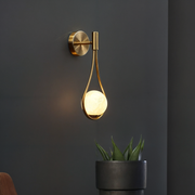 LichtLivi Wandleuchte Schwarz/Gold, G4 LED, Eisen+Glas, Up/Down Wandleuchten