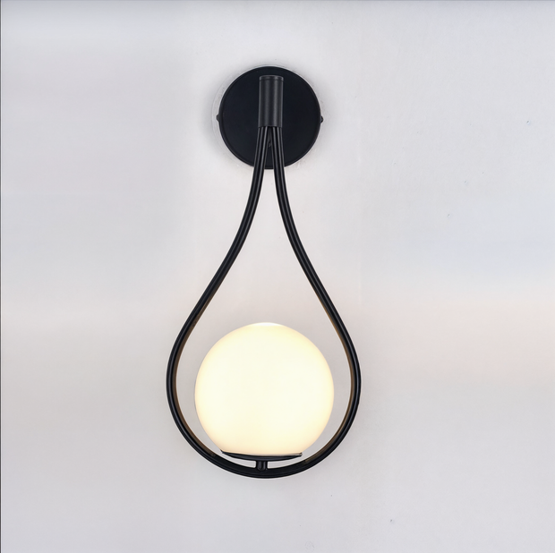 LichtLivi Wandleuchte Schwarz/Gold, G4 LED, Eisen+Glas, Up/Down Wandleuchten