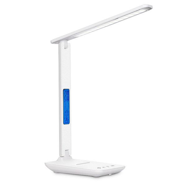 LED Schreibtischlampe mit Wireless Charger und LCD Display für Büro und Zuhause