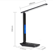 LED Schreibtischlampe mit Wireless Charger und LCD Display für Büro und Zuhause