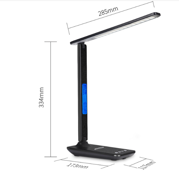LED Schreibtischlampe mit Wireless Charger und LCD Display für Büro und Zuhause