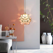 Romantische Blüten Hängelampe aus Glas mit LED Beleuchtung für Schlafzimmer und Esszimmer