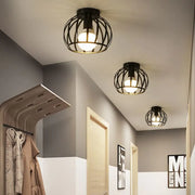 Industrielle Deckenlampe Schwarz