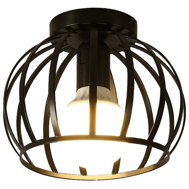 Industrielle Deckenlampe Schwarz