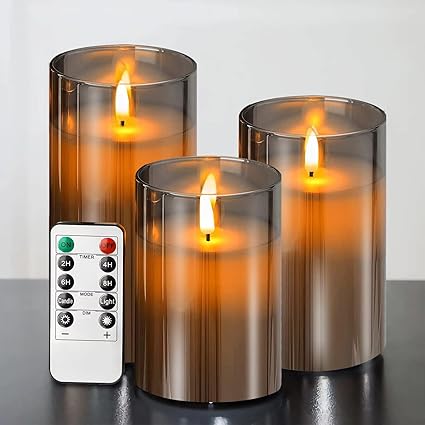 Flammenzauber LED Kerzen Set mit Fernbedienung Echtwachskerzen Flackerlicht