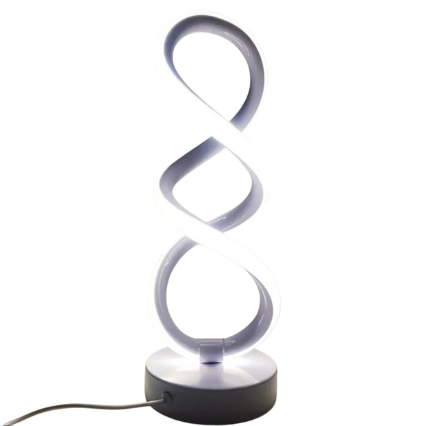 LumaSpiral LED Tischlampe mit Farbwechsel modernes Spiraldesign USB Beleuchtung