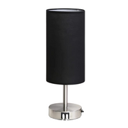 LumoTouch dimmbare LED Tischlampe mit USB Holzfuß für Schlafzimmer und Büro