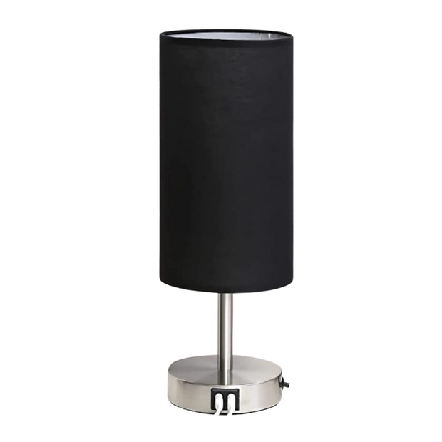 LumoTouch dimmbare LED Tischlampe mit USB Holzfuß für Schlafzimmer und Büro