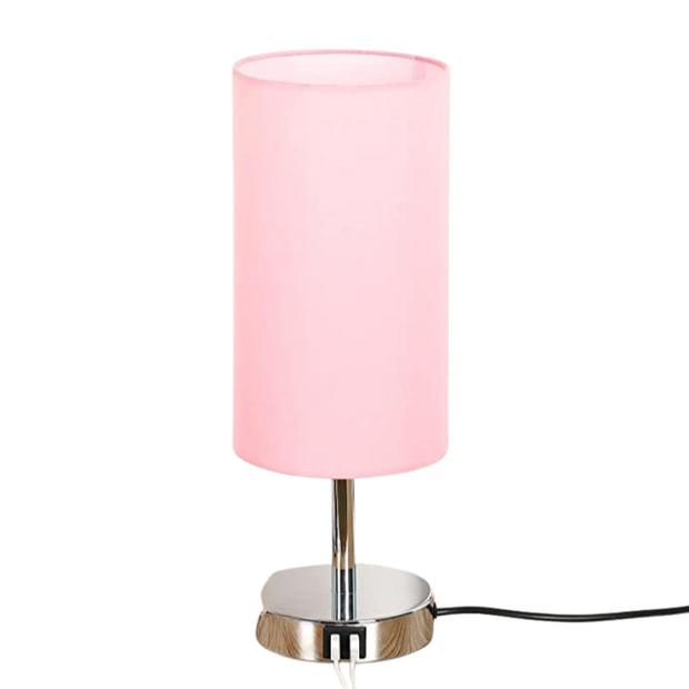 LumoTouch dimmbare LED Tischlampe mit USB Holzfuß für Schlafzimmer und Büro