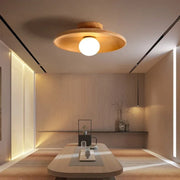 Holz Deckenlampe warmes Licht für Wohnzimmer Schlafzimmer Flur