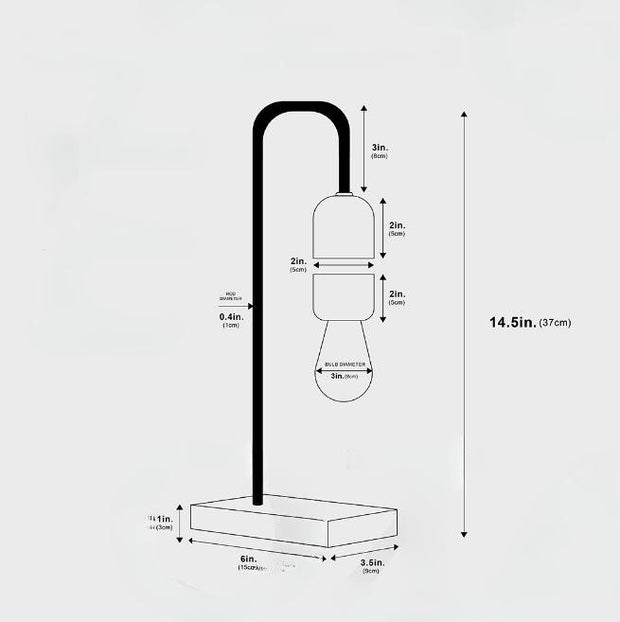 SchwebeLux kabellose schwebende LED Lampe mit Wireless Ladefunktion