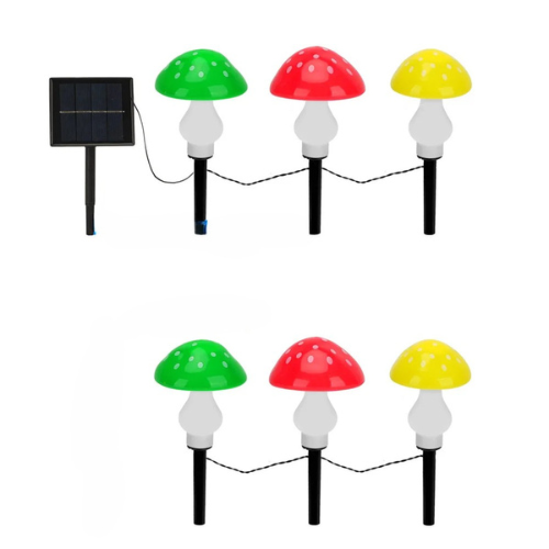Pilzform Gartenlampe solar warmweiß für märchenhafte Atmosphäre außen