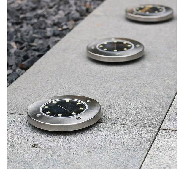 Solar Bodenstrahler LED Set für Gartenbeleuchtung wetterfest energiesparend