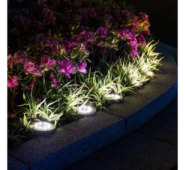 Solar Bodenstrahler LED Set für Gartenbeleuchtung wetterfest energiesparend